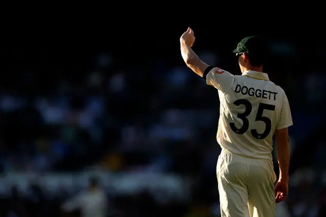 Brendan Doggett of Australia fields