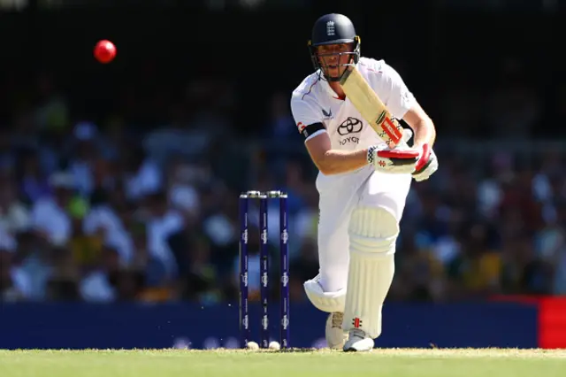 Zak Crawley of England bats