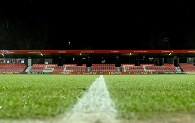 Salford City's Peninsula Stadium before kick-off against Leyton Orient