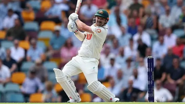 Travis Head of Australia bats