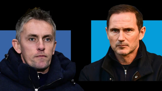 Kieran McKenna and Frank Lampard looking stern