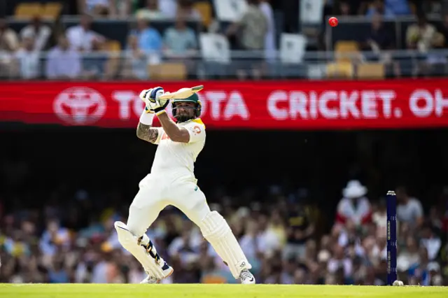 Jake Weatherald of Australia plays a lofted shot