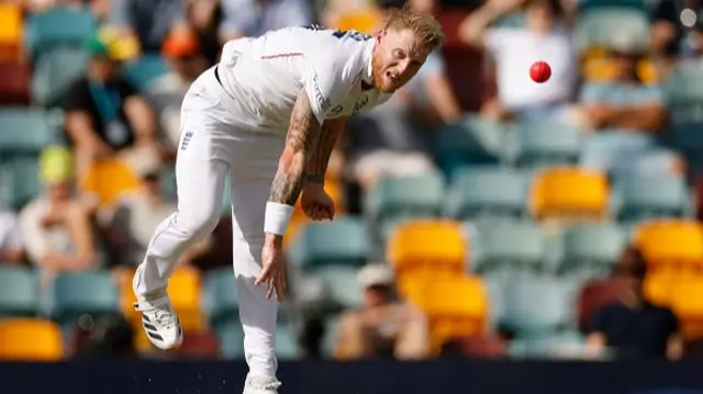 Ben Stokes of England bowls during day two