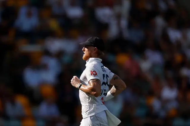 Ben Stokes of England chases the ball