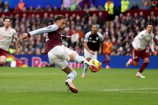 Matty Cash scoring a goal
