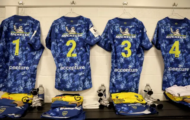 Clermont shirts in the changing rooms