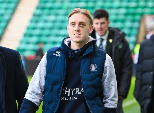 Calvin Miller and his big black eye are in the Falkirk starting XI