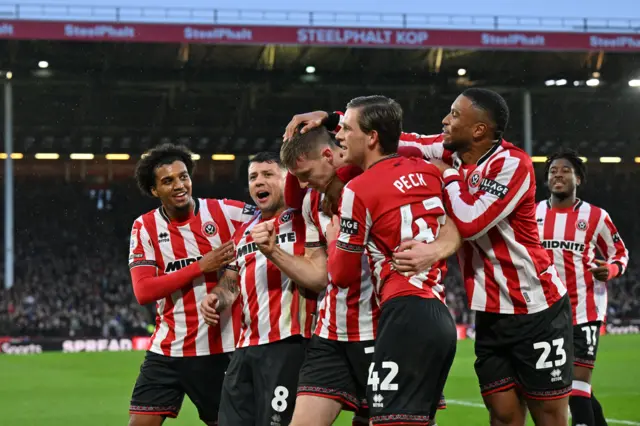 Sheffield United's Mark McGuiness celebrates