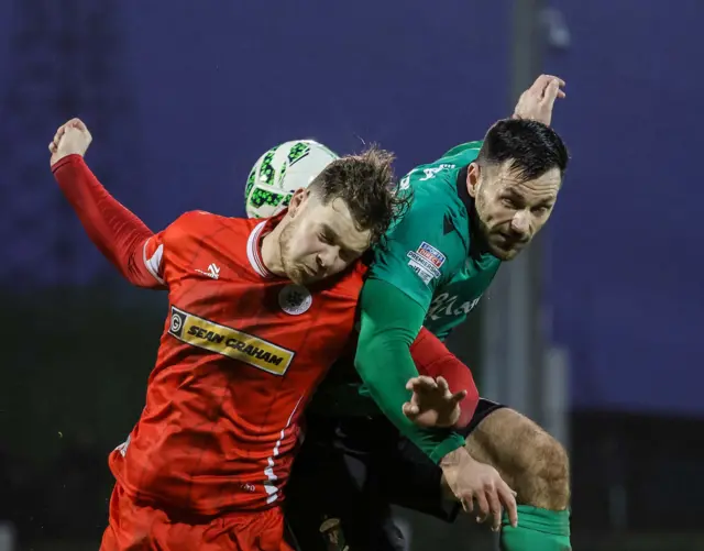 Pat Hoban heads the ball