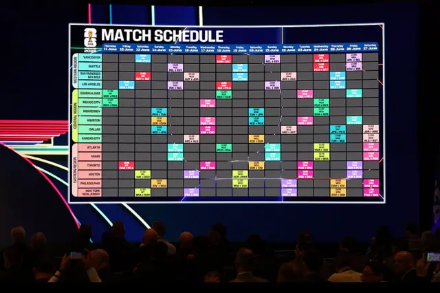 The screen displays the schedule