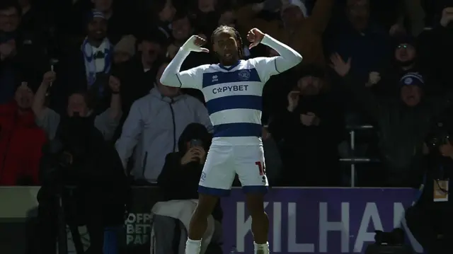 Rumarn Burrell celebrates