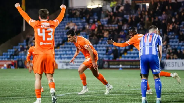 Bojan Miovski celebrates after scoring for Rangers against Kilmarnock