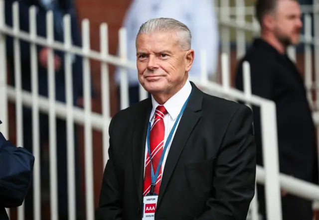 Aberdeen chairman Dave Cormack at Dens Park