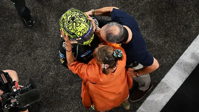 Lando Norris with his parents