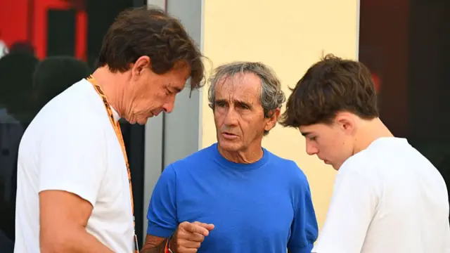Alain Prost at the Abu Dhabi Grand Prix