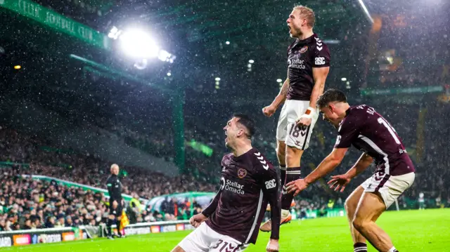 Hearts celebrate