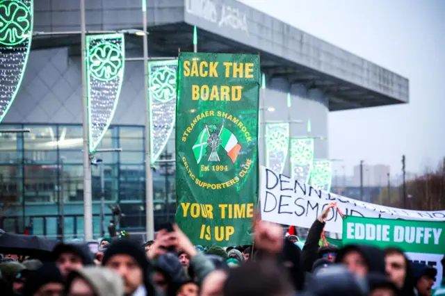Celtic fans protest