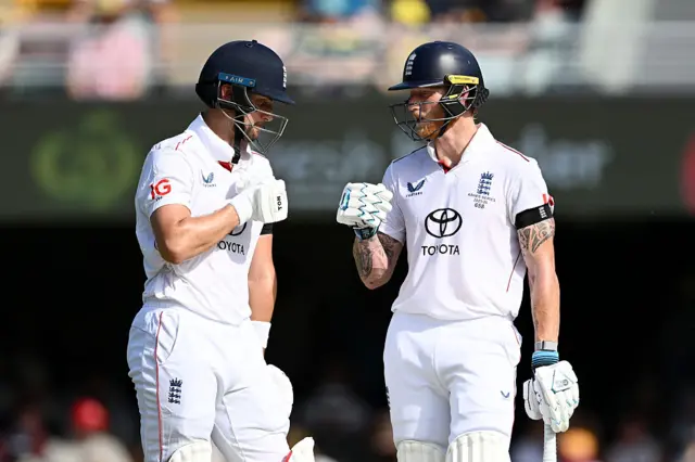 Will Jacks and Ben Stokes punch gloves