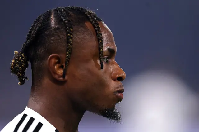 Samuel Chukwueze of Fulham looks on prior to the Premier League match between Fulham and Crystal Palace at Craven Cottage on December 07, 2025 in London, England.