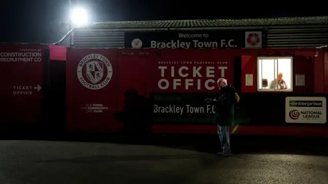 The ticket office at Brackley's St James Park