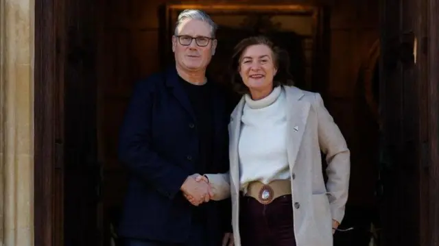 Sir Keir Starmer and Eluned Morgan met at Chequers