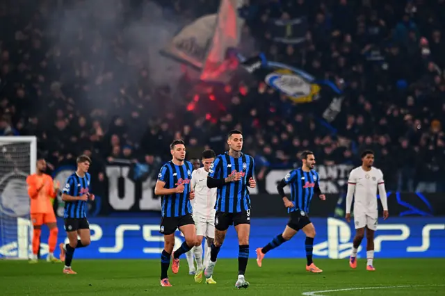 Gianluca Scamacca of Atalanta BC celebrates after scoring