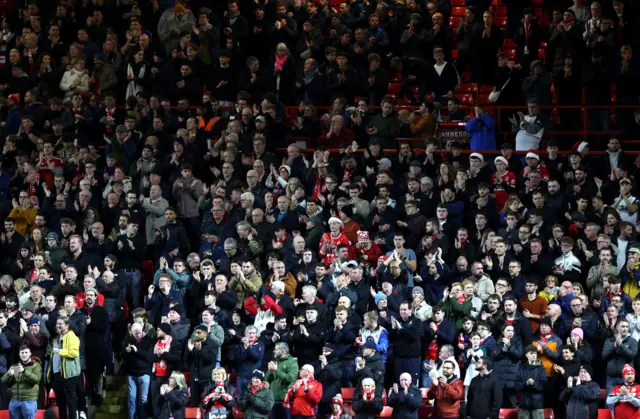 Charlton fans applaud