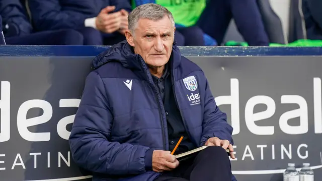 West Brom manager Tony Mowbray