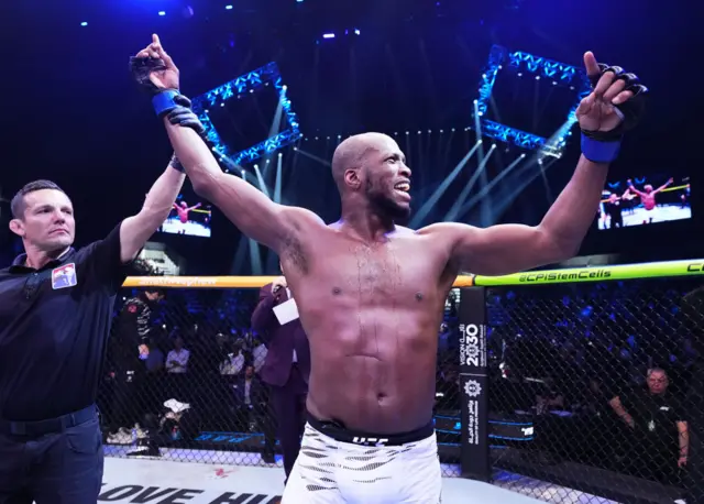 Michael Page celebrates