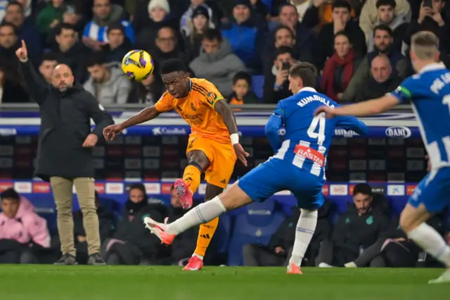 Vinicius Jr crossing the ball