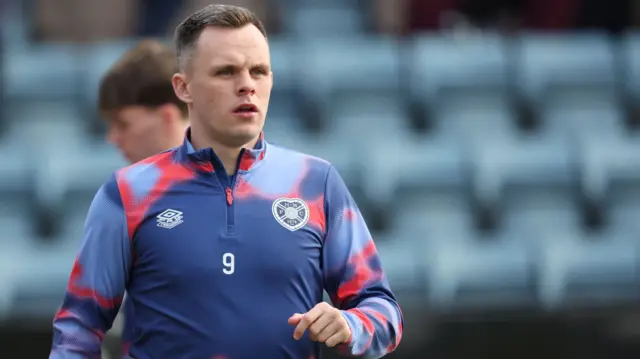 Hearts captain and forward Lawrence Shankland