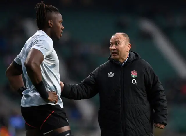 Eddie Jones and Maro Itoje