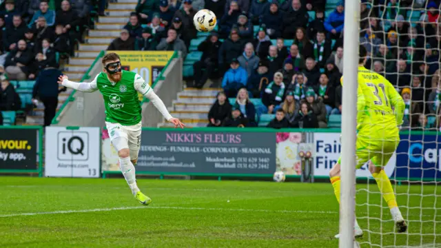 Nicky Cadden scores for Hibernian against Aberdeen