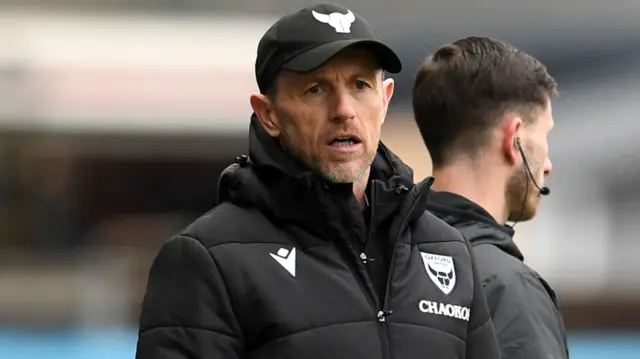 Oxford United boss Gary Rowett during the 1-1 draw with Bristol City