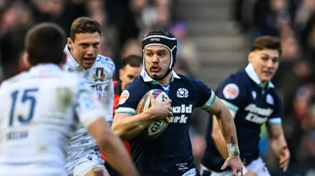 Darcy Graham in action for Scotland