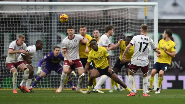 Mark Sykes curls in the equaliser for Bristol City