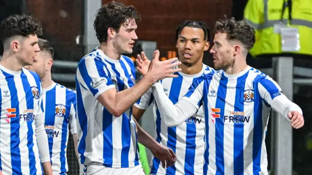 Kilmarnock players celebrating