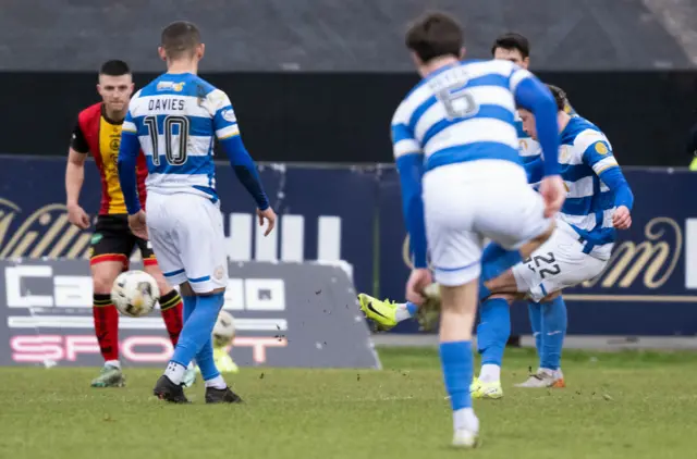 Nathan Shaw scores for Greenock Morton against Partick Thistle