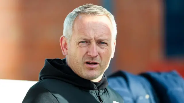 Hearts' head coach Neil Critchley before a William Hill Premiership match between Dundee and Heart of Midlothian at the Scot Foam Stadium at Dens Park, on February 01, 2025, in Dundee, Scotland.