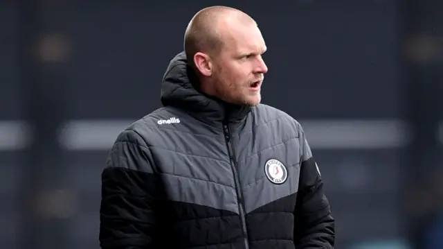 Bristol City boss Liam Manning during the game at Oxford