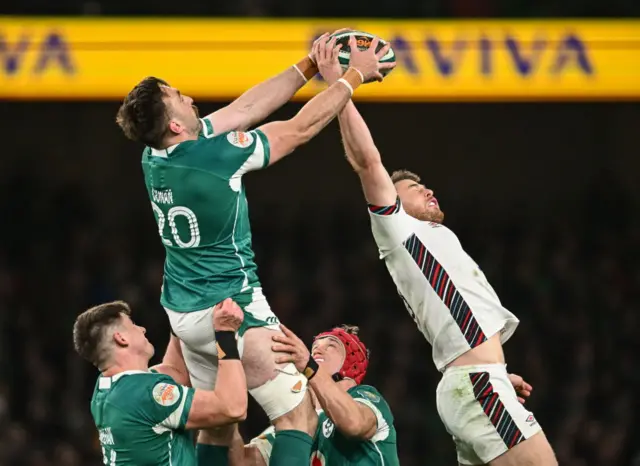 Jack Conan catching the line-out ball