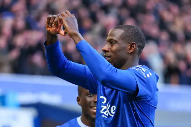 Abdoulaye Doucoure celebrates