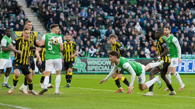 Triantis heads the Hibees ahead