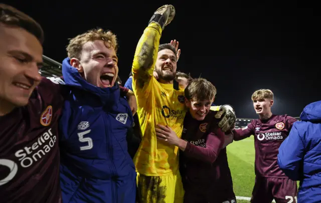 Craig Gordon celebrates