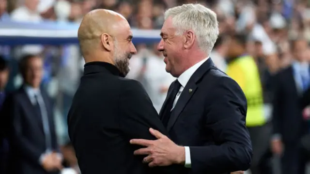 Pep Guardiola and Carlo Ancelotti