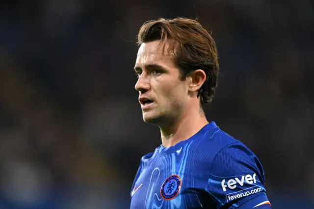 Ben Chilwell of Chelsea in action during the Carabao Cup Third Round match between Chelsea and Barrow.