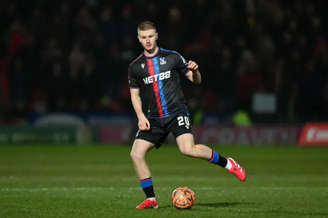 Adam Wharton of Crystal Palace during the Emirates FA Cup Fourth Round match between Doncaster Rovers and Crystal Palace.