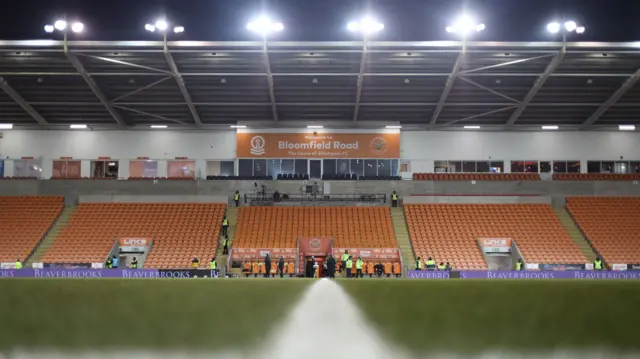 Blackpool's Bloomfield Road before kick-off