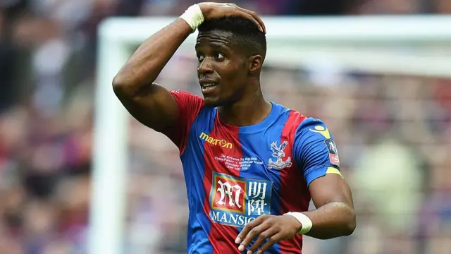 Wilfried Zaha during the FA Cup final with Crystal Palace