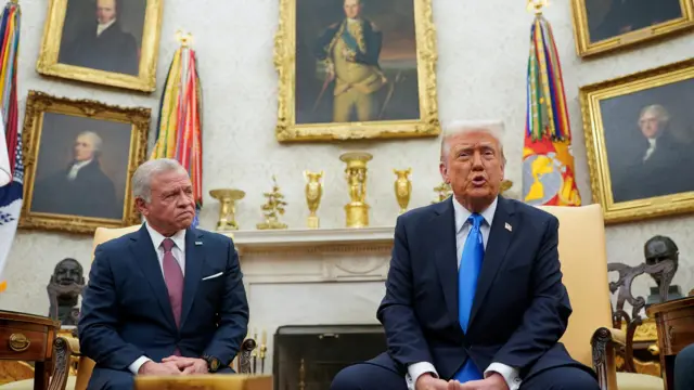 Donald Trump and King Abdullah in the White House